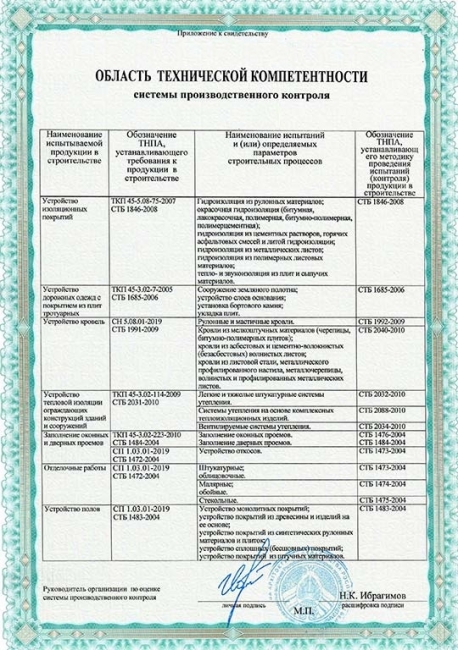 Свидетельство о технической компетентности
